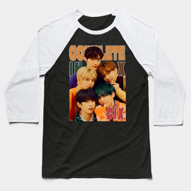 CIX KPOP BOOTLEG Baseball T-Shirt by Vinsgraphic 